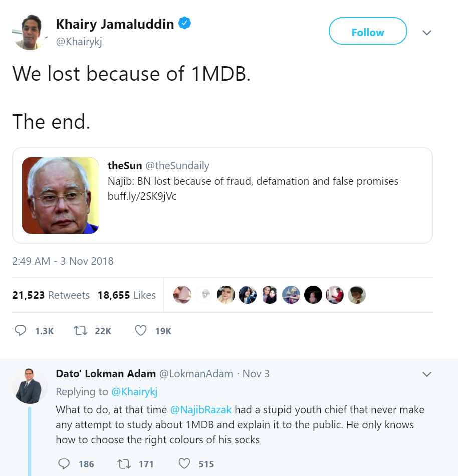 Malaysia, Malaysia Indicator, Lokman Adam, Khairy Jamaluddin, Najib Razak