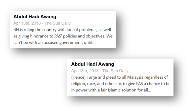 Malaysia, Malaysia Indicator, UMNO, PAS, Abdul Hadi Awang, Pakatan Ummah