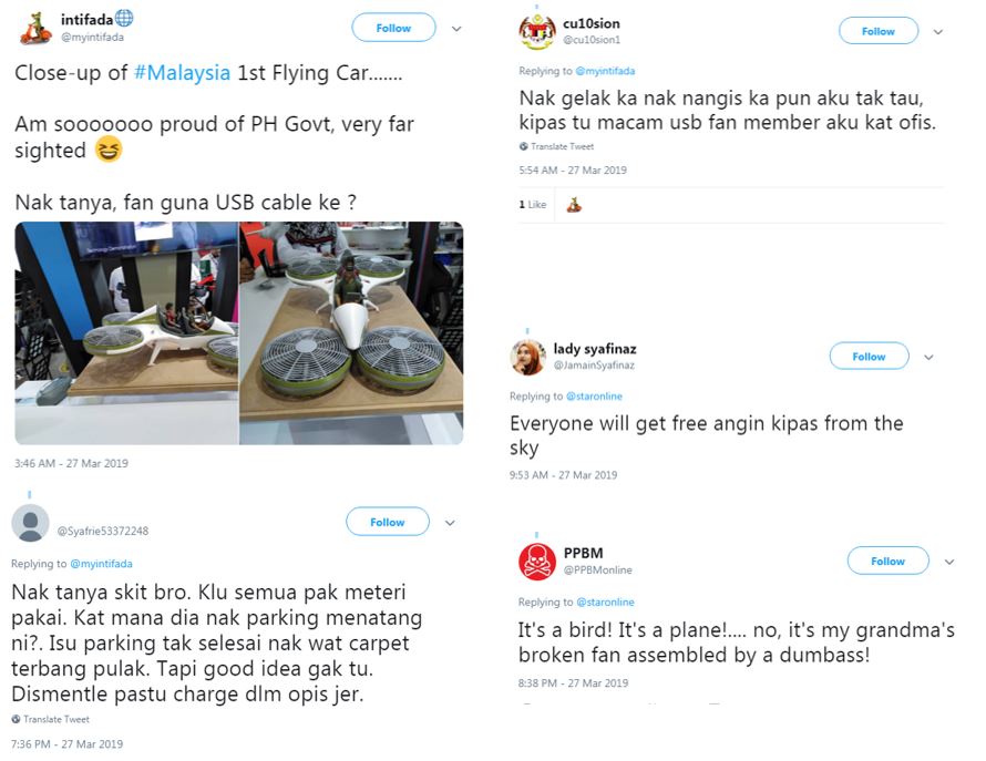 malaysia indicator, Redzuan Yusof, PPBM, flying car, drone, meme, 