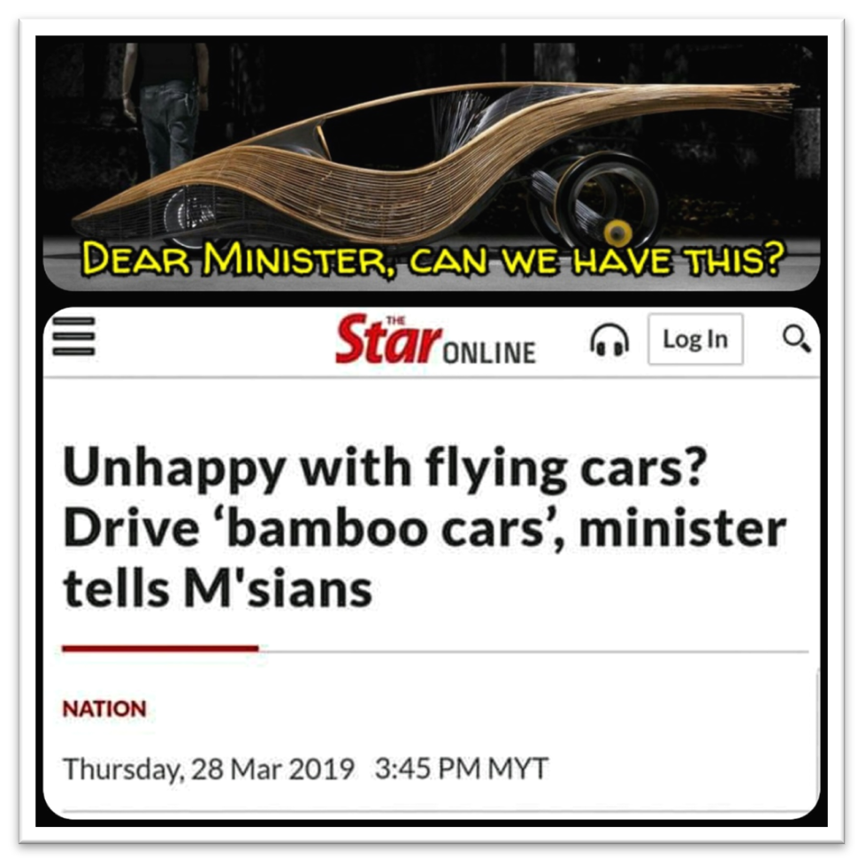Malaysia, Malaysia Indicator, flying car, Redzuan Yusof, bamboo car